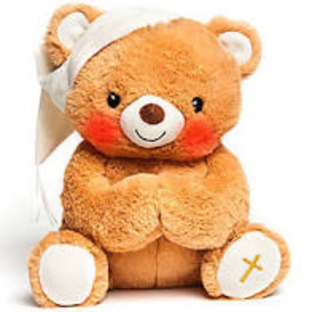 Cuddle Barn Paws for Prayer Singing Plush Bear
